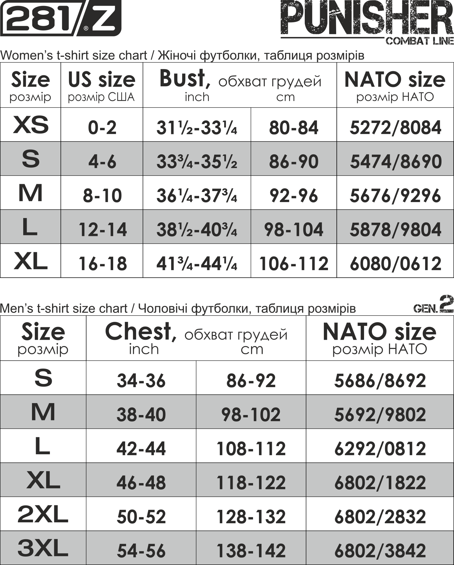 sizechart